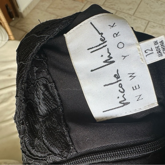 Nicole Miller Black Red Lace Sleeveless Christmas Holiday NYE Dress  Sz 12 - Picture 8 of 11